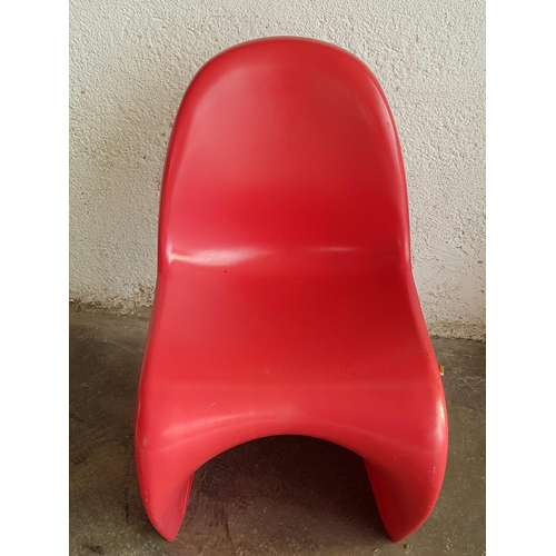 85 - Modern Red Plastic Chair