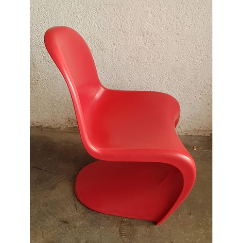 85 - Modern Red Plastic Chair