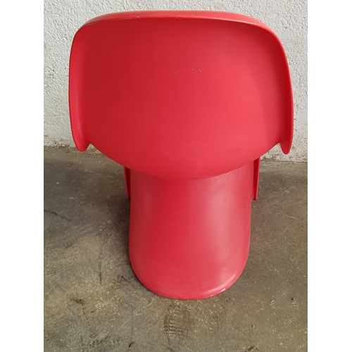 85 - Modern Red Plastic Chair