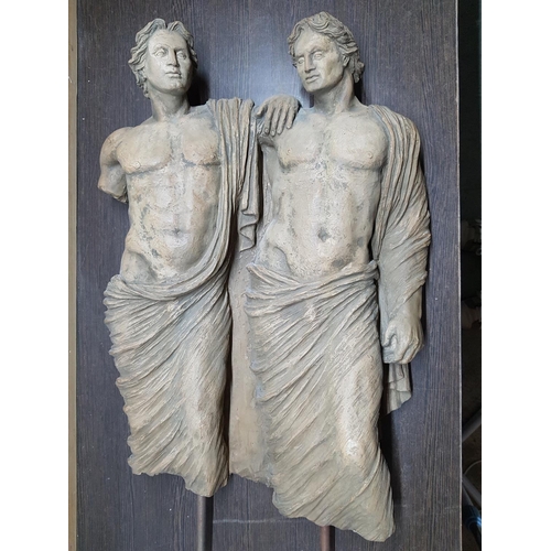 41 - Antique Style Sculpture Two Brothers, Unknown Artist, Possibly Concrete with Bronzed Finish (Approx.... 