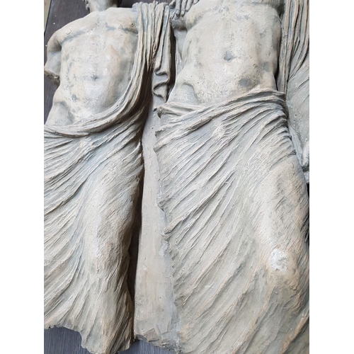 41 - Antique Style Sculpture Two Brothers, Unknown Artist, Possibly Concrete with Bronzed Finish (Approx.... 