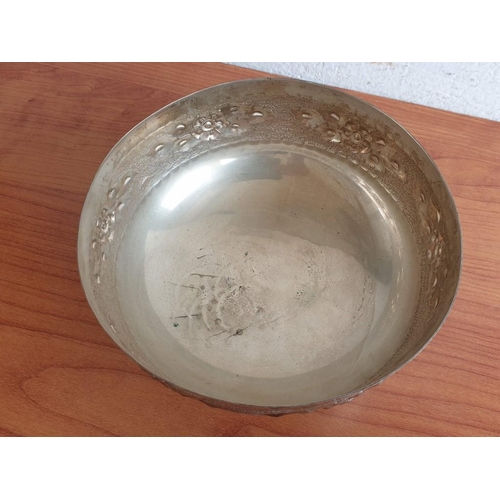 56 - Vintage Cyprus Silver Bowl (.830), Decorative Design with 3-Feet (Approx. 16cm Diameter, 8.5cm High)... 