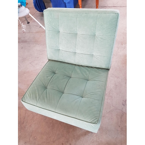 64 - Modern Light Green Colour Armchair