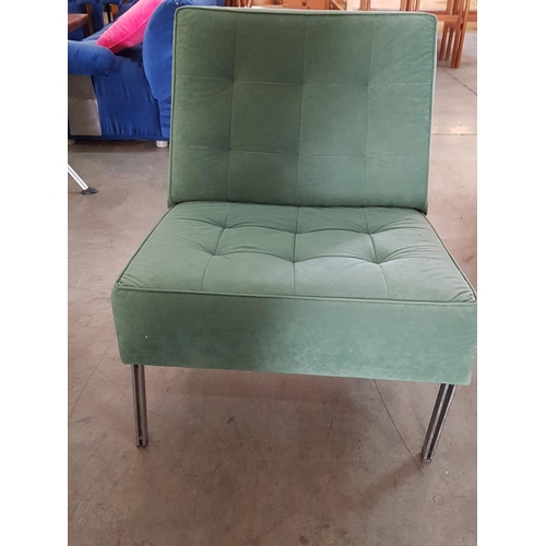 64 - Modern Light Green Colour Armchair