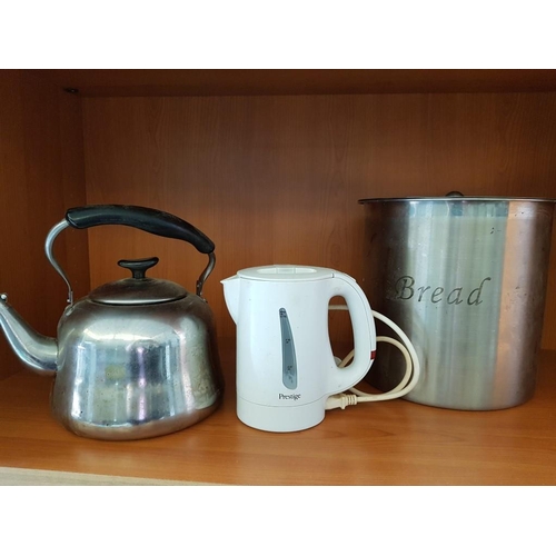 699 - Prestige Travel Kettle and Metal Bread Holder with Lid