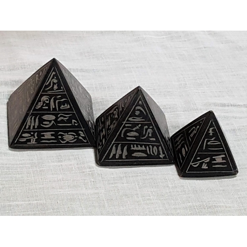 709 - Egyptian Pyramids Ornaments / Paper Weight (x3)