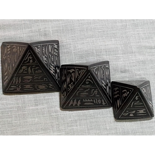 709 - Egyptian Pyramids Ornaments / Paper Weight (x3)