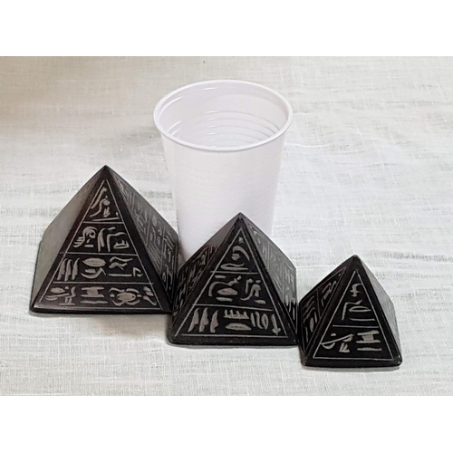 709 - Egyptian Pyramids Ornaments / Paper Weight (x3)