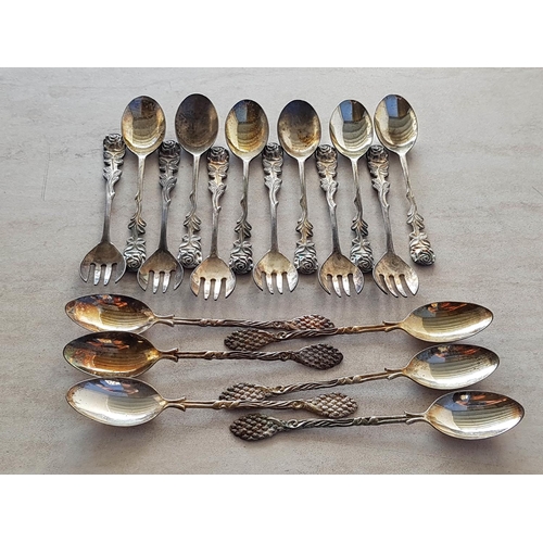 246 - Various of Silver Plated Tea Spoons and Cake Forks (x18)