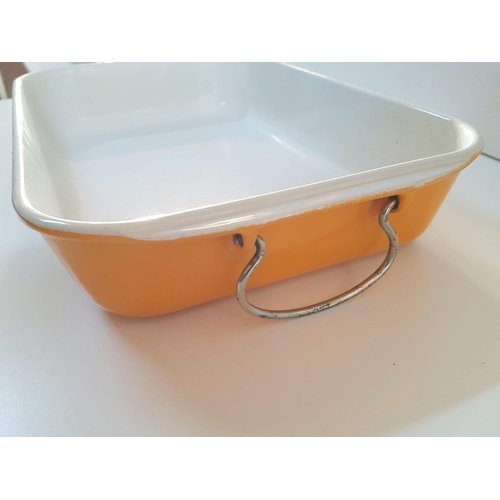 3 - Le Creuset (Made in France) Cast Iron Roasting / Oven Dish with Metal Handles (Approx. 39cm x 26cm)