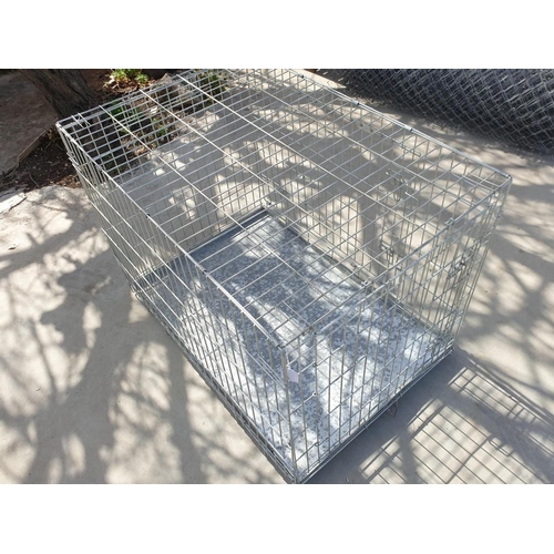 106 - Metal Dog Cage (108cm x 71cm x 77cm Collapsible)