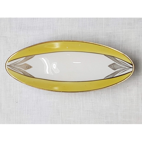 114 - Winterline Roslav Bavaria German, Vintage Porcelain Dish - Oval (21.5cm x 8.5cm) Sweet Dish - (4974)