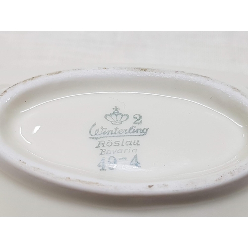 114 - Winterline Roslav Bavaria German, Vintage Porcelain Dish - Oval (21.5cm x 8.5cm) Sweet Dish - (4974)