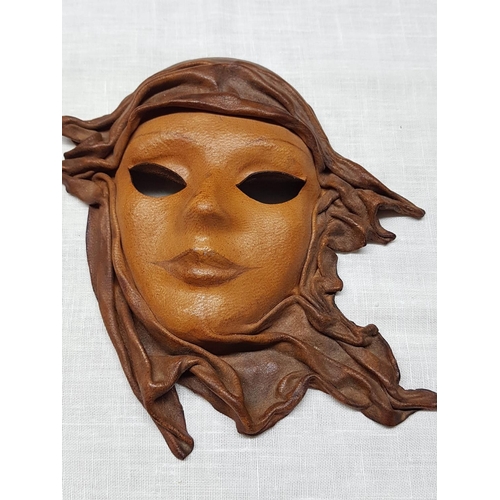 232 - Pair of Wall Ornament Leather Masks