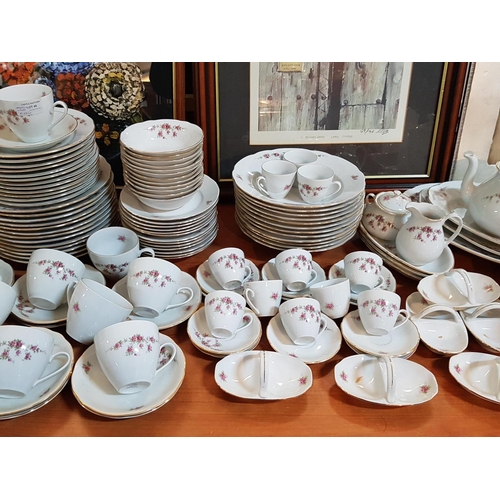 49 - Dinner / Tea / Coffee Set - Bohemia Vintage Porcelain Made in Czechoslovakia (Pink Flowers Pattern)