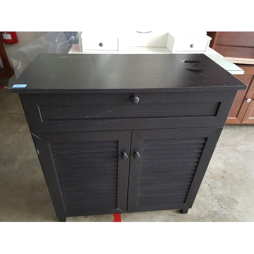 901 - Ikea Dark Brown Unit with Drawer and 2 - Doors Cupboard (37cm x 78cm x 85cm)