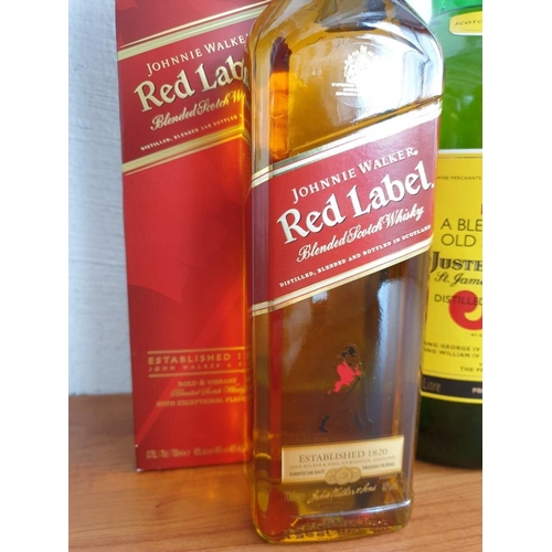 8 - 4 x Whiskies; Johnnie Walker Red Label (70cl, Boxed) J&B (1.75ltr), Dixons 