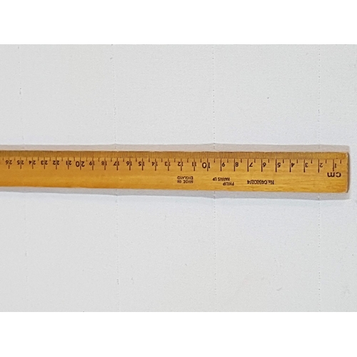 27 - Vintage Wooden Fabric Ruler 