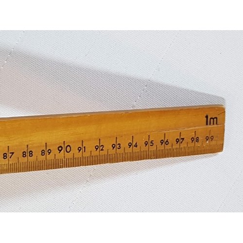 27 - Vintage Wooden Fabric Ruler 