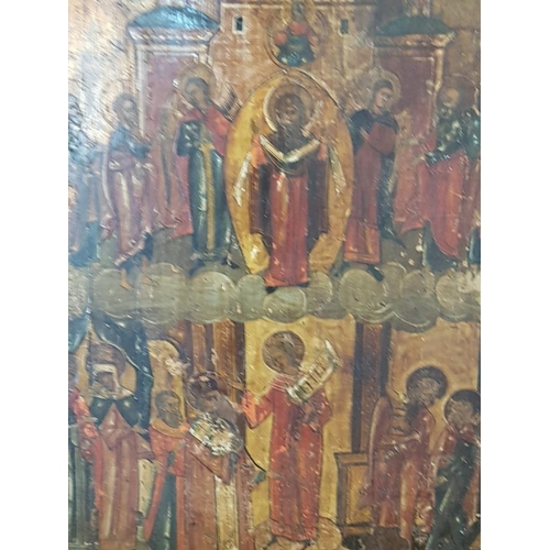 122 - Late 18th Century Russian Icon (39x32cm) in Very Good Condition