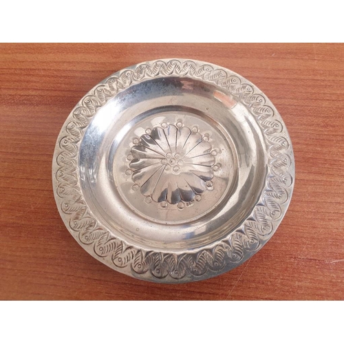 100 - Silver (830) Floral Pattern Dish (Ø10cm) (42gr)