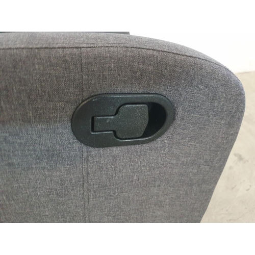 102 - Pair of Grey Fabric Reclining Armchairs (2)