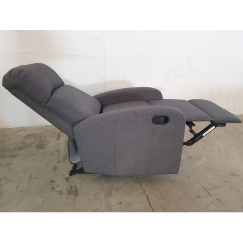 103 - Pair of Grey Fabric Reclining Armchairs (2)