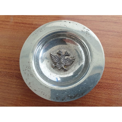 125 - Set of 3 x Matching Silver (830) Dshes (Ø8cm) with 2 - Heads Eagle, Maker 