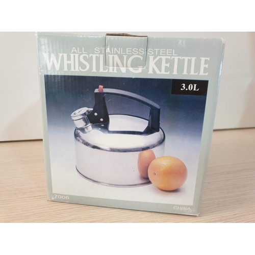 108 - Stainless Steel 3L Whistling Kettle in Box