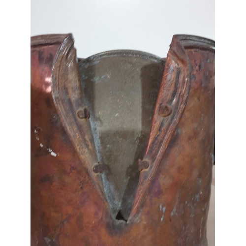 110B - 2 x Metal Buckets / Bins One with Carrying Handle; One Part Opened Like a 