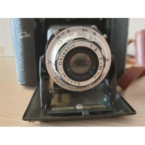 114 - Vintage Franka Kamerawerk Bayreuth Folding / Bellows Camera with Case