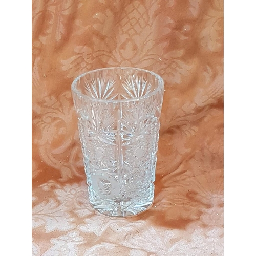 207 - Bohemia Crystal Small Vase (H:15cm x Ø10cm)