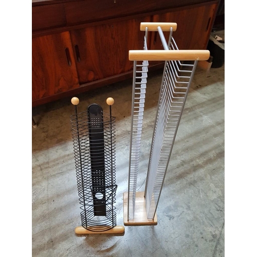 321 - Metal & Wood CD Rack (x2)