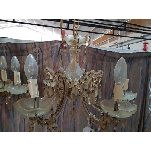 391 - Pair of Vintage 6 - Arms Chandeliers (Un-Tested)