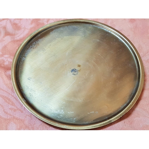 402 - Brass Decorative Bowl on Legs (Ø26cm x H:10cm and Brass Effect Tray / Holder Ø22cm) (Ikea)