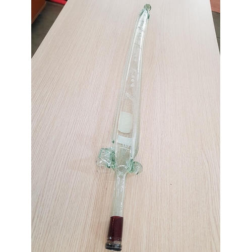 405 - Glass Wine Decanter in Sword Shape (L:85cm)