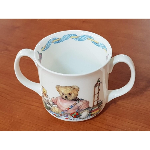 85 - Peter Rabbit (Wedgwood) Bowl and Baby's Mug (2 - Handles) Queen's Porcelain