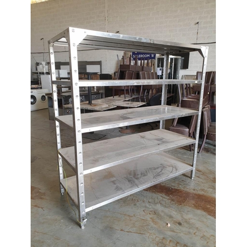 485 - Stainless Steel 5 - Tier Shelf Unit (174cm x 69cm x 181cm)