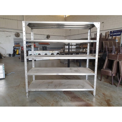 485 - Stainless Steel 5 - Tier Shelf Unit (174cm x 69cm x 181cm)