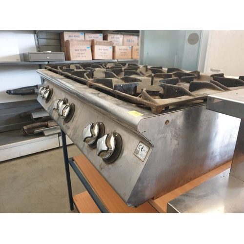 500 - Stainless Steel Commercial 6 - Burner Gas Hob (120cm x 76cm x 30cm)