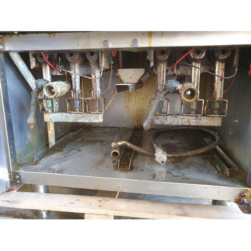 589 - Mareno Stainless Steel Double Deep Fat Fryer (80cm x 74cm x 87cm) (A/F Back Legs Cut)