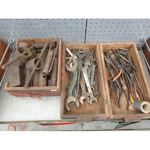 628 - Various of Tools; Pliers, Spanners, Sockets