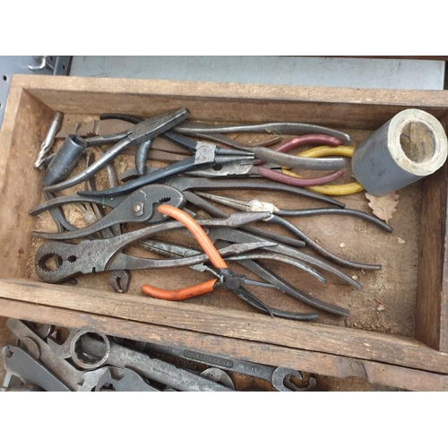 628 - Various of Tools; Pliers, Spanners, Sockets