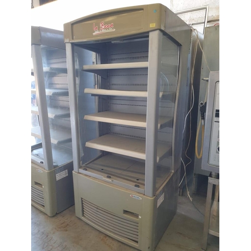 633 - Juka Refrigerated Display Unit with Adjustable Shelves, Light and Pull Down Blind, Model 