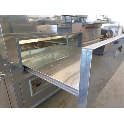 640 - 2 x Adjoining Clam Stainless Steel and Glass Display Fridges with Fridge Cupboard or Drawer, Model; ... 