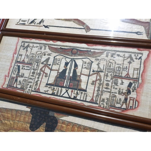 815 - 4 x Framed Egyptian Papyrus Pictures