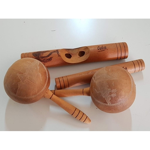 828 - Traditional Wooden Hand Craft Musical Instruments