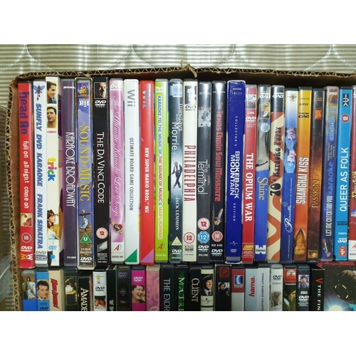 342 - Large Box with Qty of Assorted DVD's and Some VHS