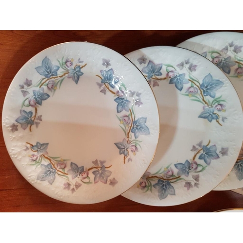 413 - Breakfast Set; 6 x Bowls (Ø18cm) and 6 x Side Plates (Ø17cm) Royal Kent 