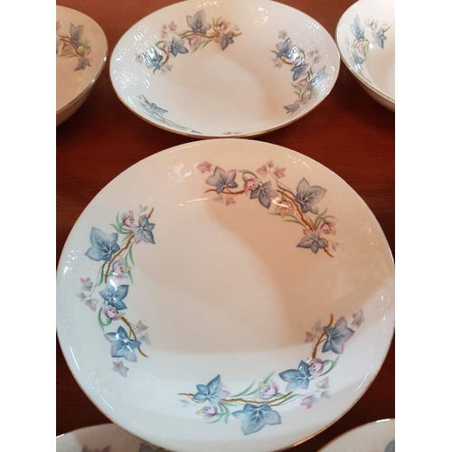 413 - Breakfast Set; 6 x Bowls (Ø18cm) and 6 x Side Plates (Ø17cm) Royal Kent 